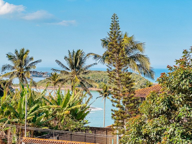 Dois quartos com ar a 190 m de praia Paradisíaca