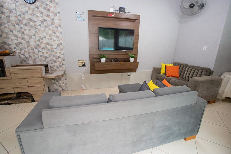 Casa 5 quartos, varanda com vista para piscina