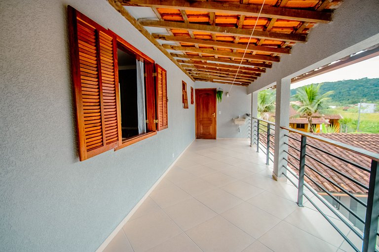 Casa 5 quartos, varanda com vista para piscina