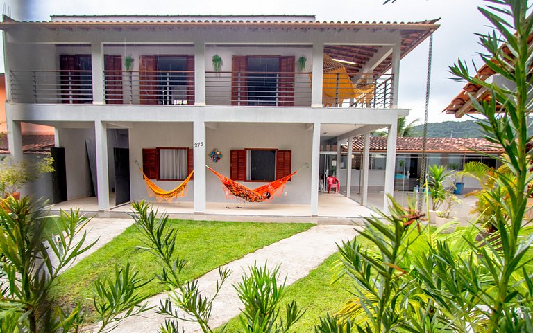 Casa 5 quartos, varanda com vista para piscina