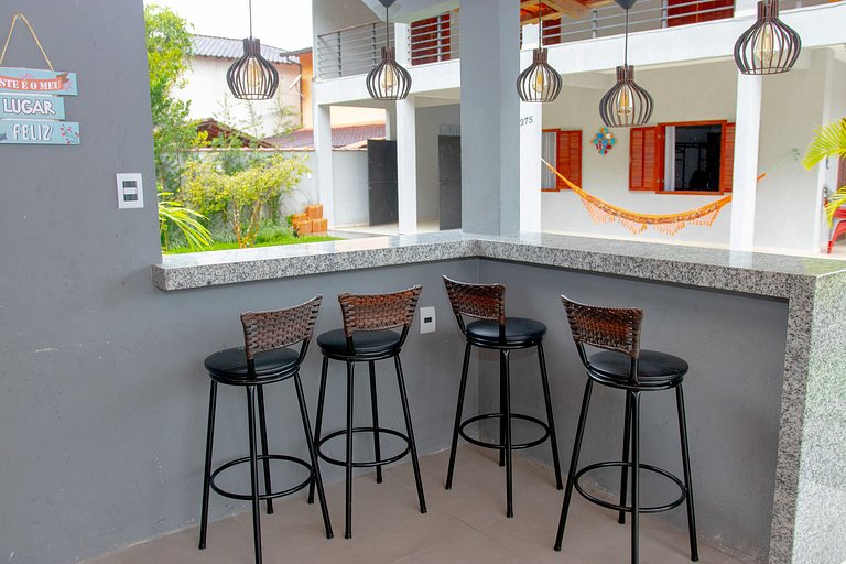 Casa 5 quartos, varanda com vista para piscina