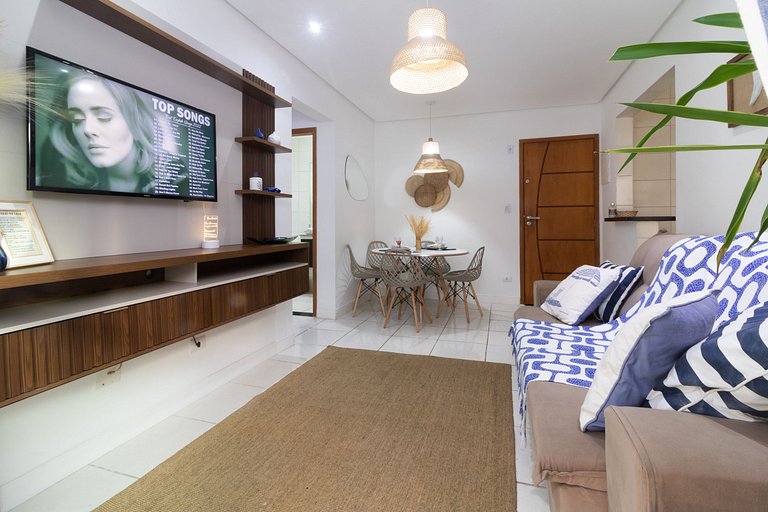 Varanda Gourmet/Pet Friendly/250m da praia/Vaga