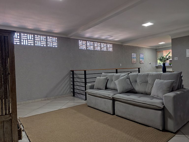 Casa 5 quartos, varanda com vista para piscina
