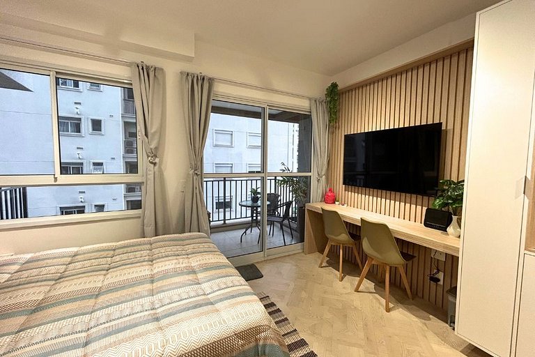 Modern 1-Bedroom Condo Close to Ibirapuera Park