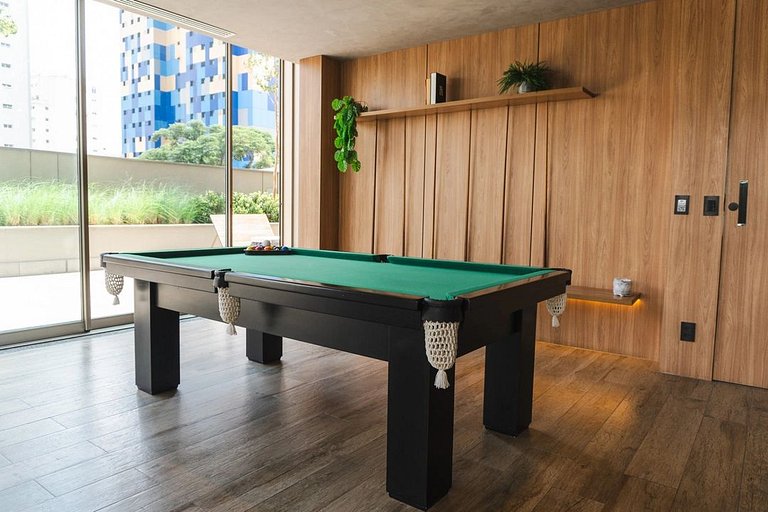 Studio Luxo- Academia, Coworking & Piscina-Jardins