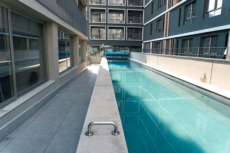 Studio Luxo- Academia, Coworking & Piscina-Jardins