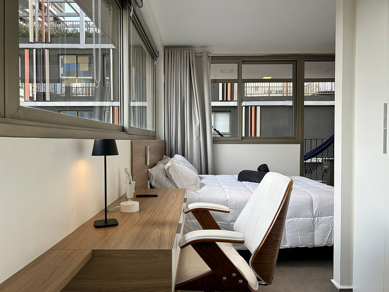 Studio Luxo- Academia, Coworking & Piscina-Jardins