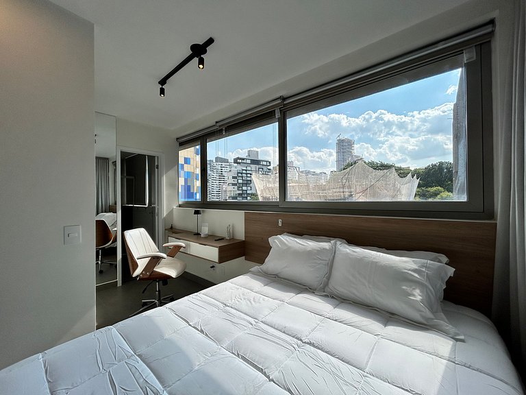 Studio Luxo- Academia, Coworking & Piscina-Jardins