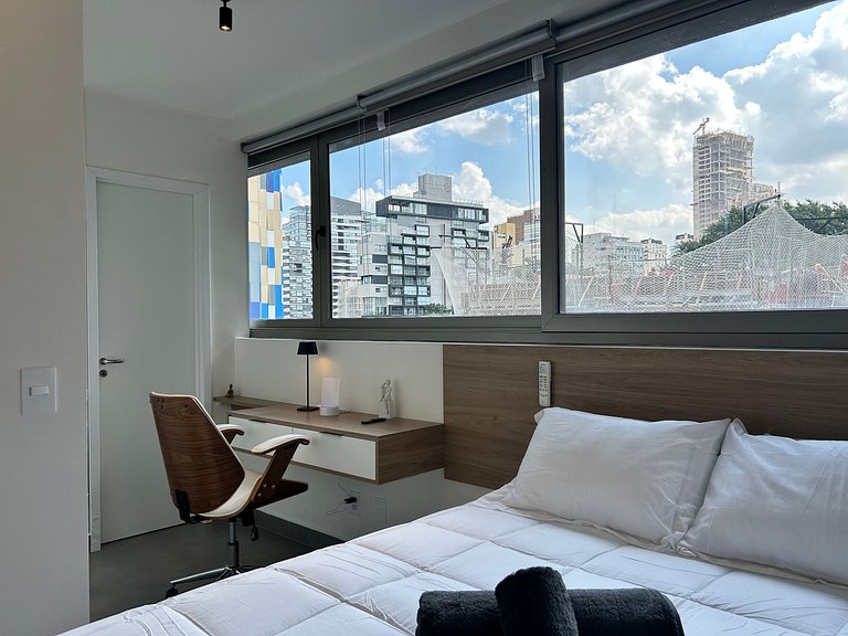 Studio Luxo- Academia, Coworking & Piscina-Jardins