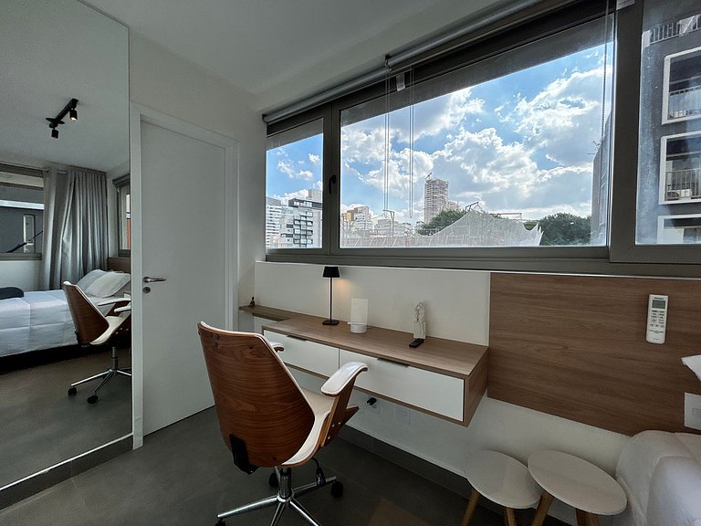 Studio Luxo- Academia, Coworking & Piscina-Jardins