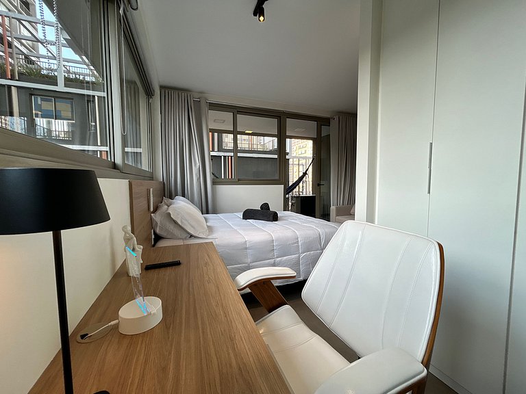 Studio Luxo- Academia, Coworking & Piscina-Jardins