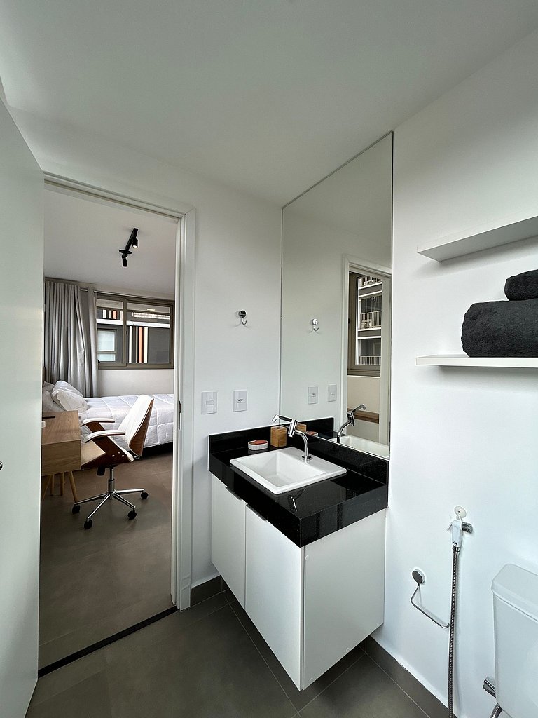 Studio Luxo- Academia, Coworking & Piscina-Jardins