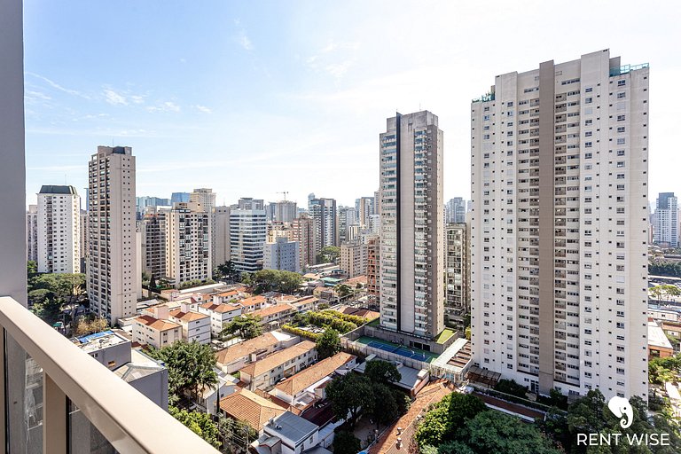 Estúdio c A/C. vaga e piscina na Vila Olimpia