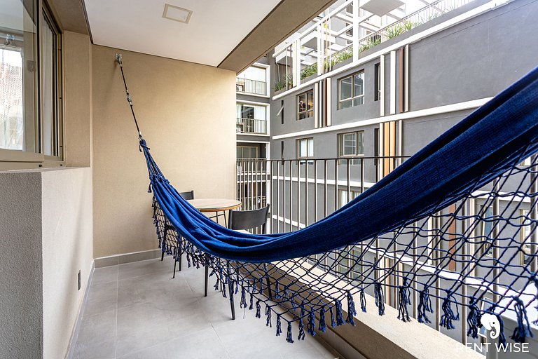 Studio Luxo- Academia, Coworking & Piscina-Jardins