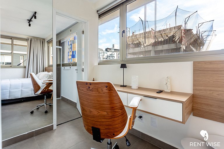 Studio Luxo- Academia, Coworking & Piscina-Jardins