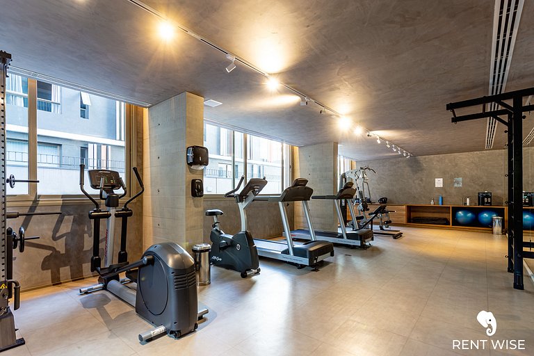 Studio Luxo- Academia, Coworking & Piscina-Jardins