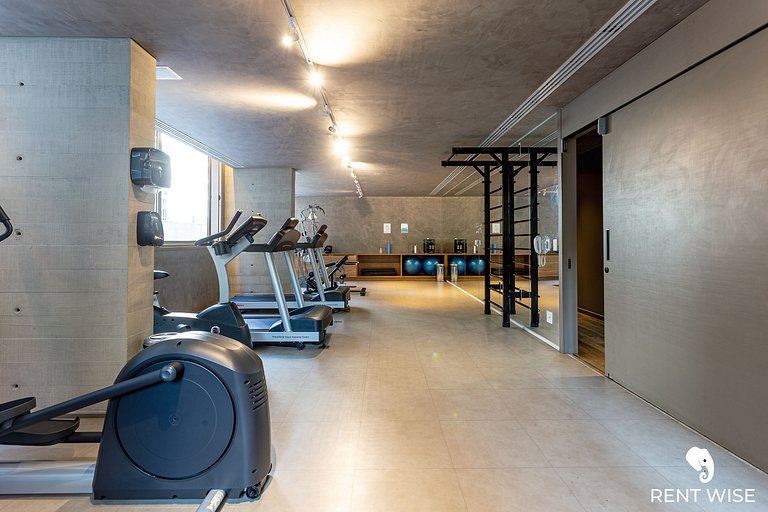 Studio Luxo- Academia, Coworking & Piscina-Jardins