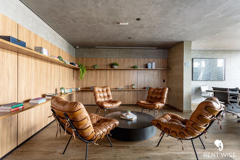 Studio Luxo- Academia, Coworking & Piscina-Jardins