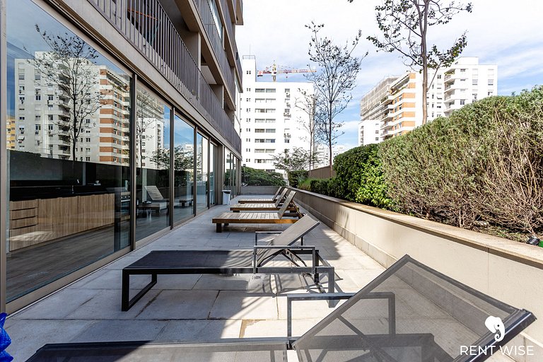 Studio Luxo- Academia, Coworking & Piscina-Jardins
