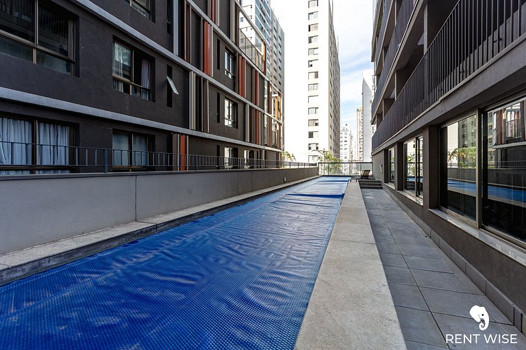 Studio Luxo- Academia, Coworking & Piscina-Jardins