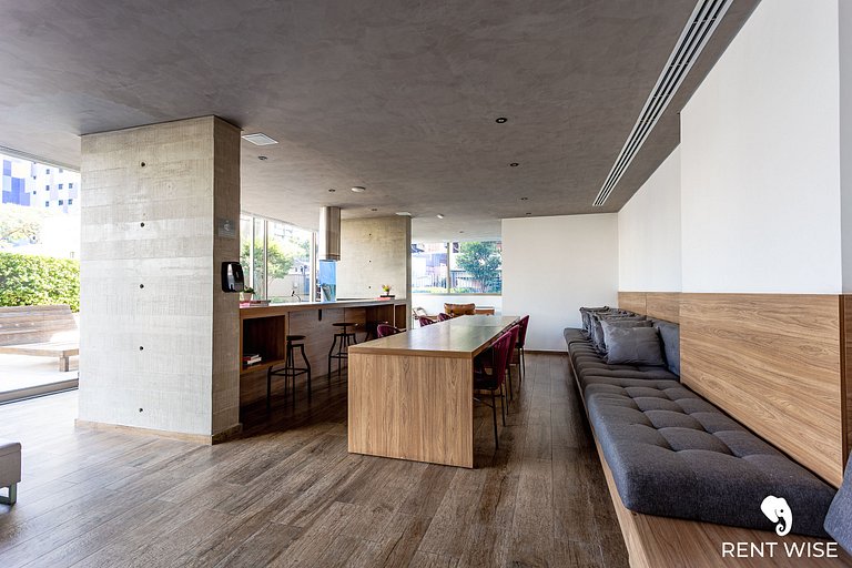 Studio Luxo- Academia, Coworking & Piscina-Jardins