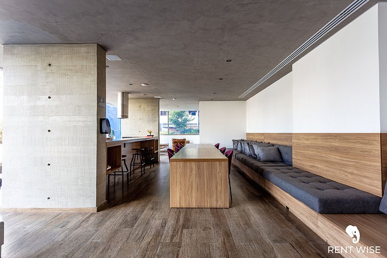 Studio Luxo- Academia, Coworking & Piscina-Jardins
