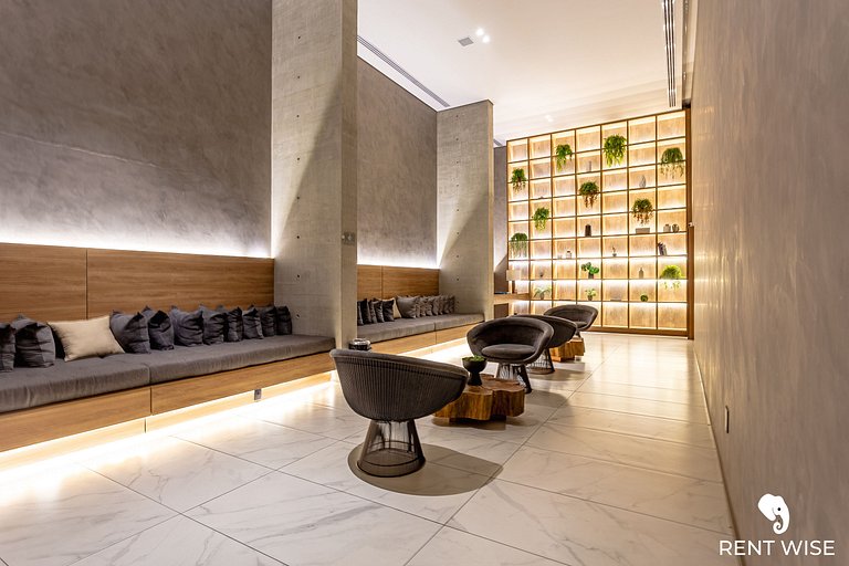 Studio Luxo- Academia, Coworking & Piscina-Jardins
