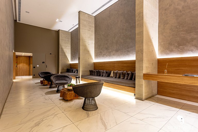 Studio Luxo- Academia, Coworking & Piscina-Jardins