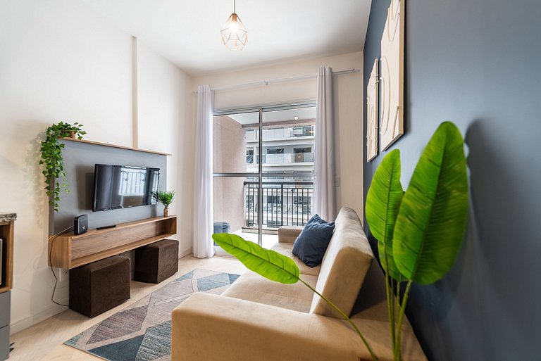 Modern 1-Bedroom Condo Close to Ibirapuera Park