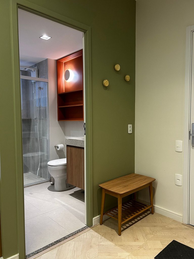 Studio novo, completo e decorado Próx. ao Metrô
