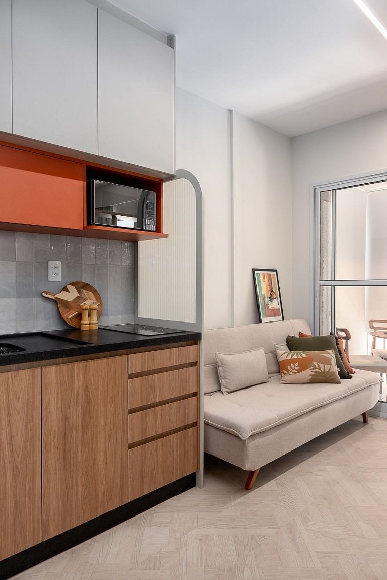 Studio novo, completo e decorado Próx. ao Metrô