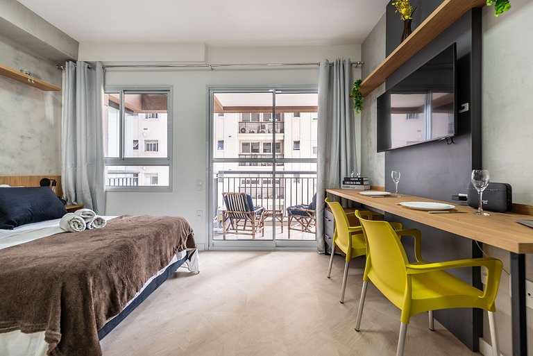 Modern 1-Bedroom Condo Close to Ibirapuera Park