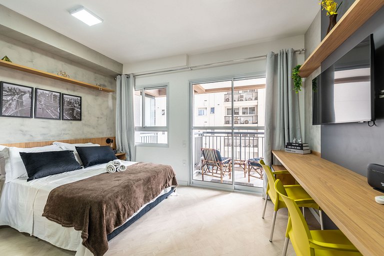 Modern 1-Bedroom Condo Close to Ibirapuera Park