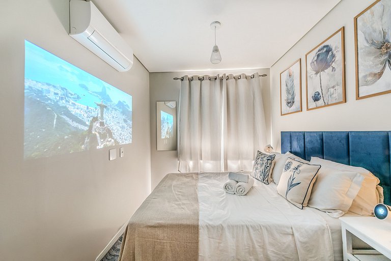 Ap Novinho c/ Varanda Garden e Telão - Aceita Pet