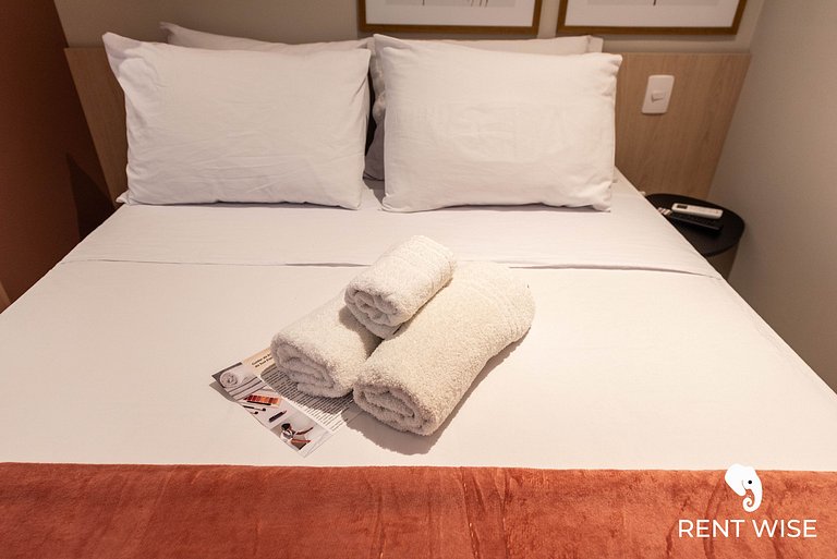 Studio Completo c/ Sofá-Cama e Prox. do Metrô!