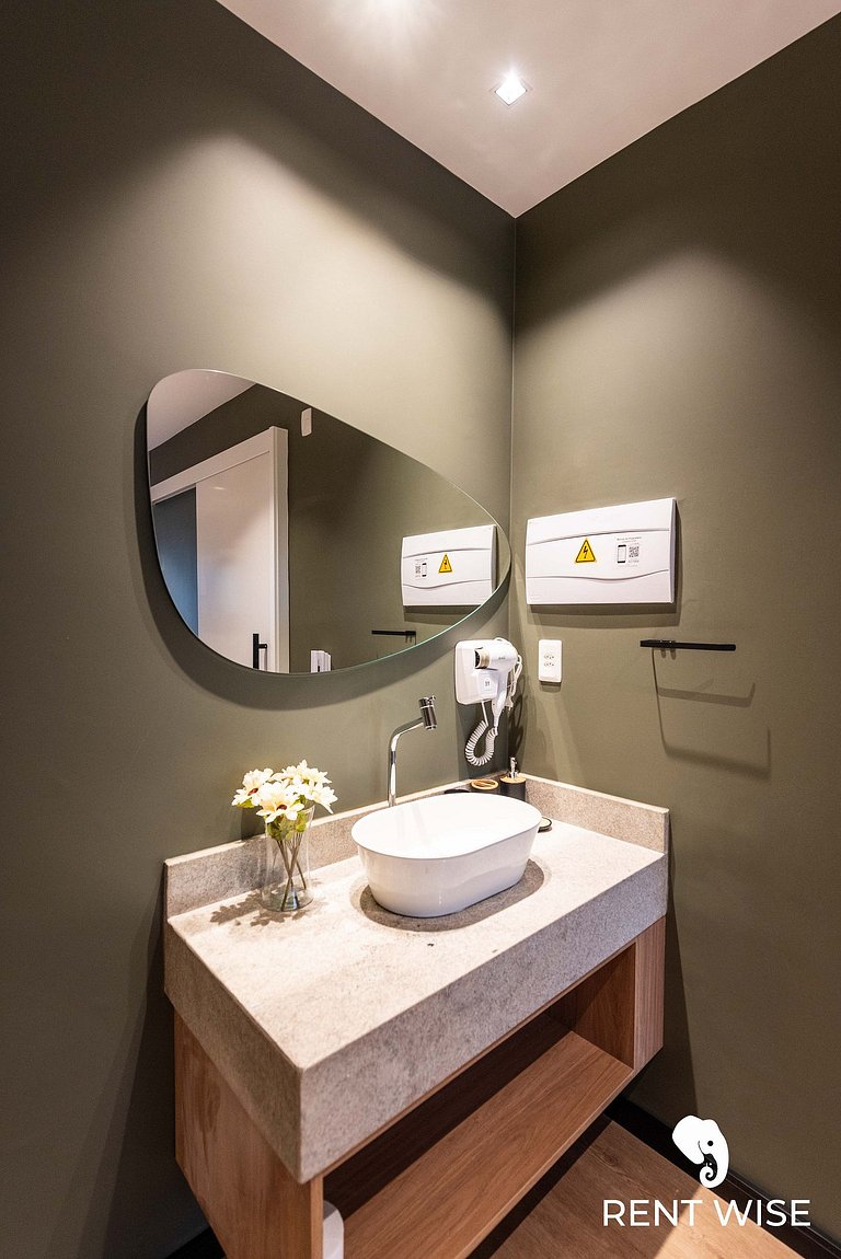 Studio Adaptado p/ Hóspedes c/ Mobilidade Reduzida