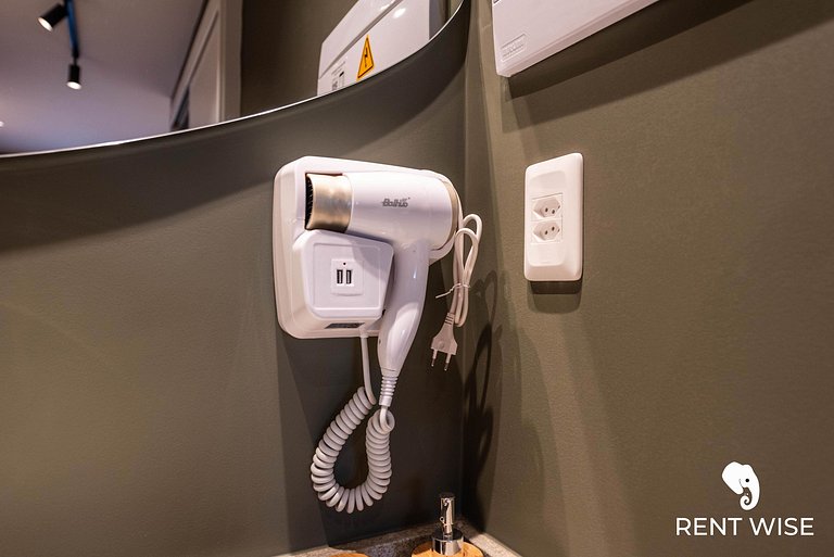 Studio Adaptado p/ Hóspedes c/ Mobilidade Reduzida