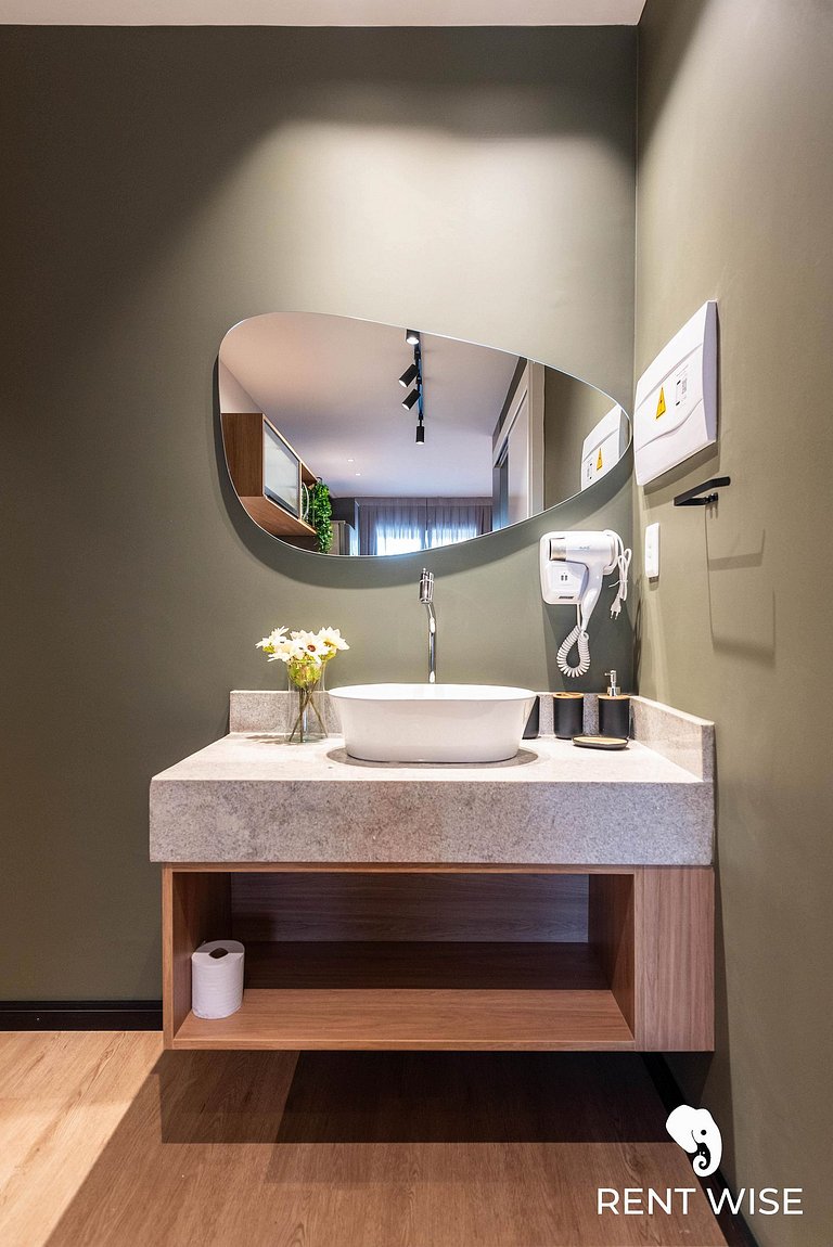 Studio Adaptado p/ Hóspedes c/ Mobilidade Reduzida