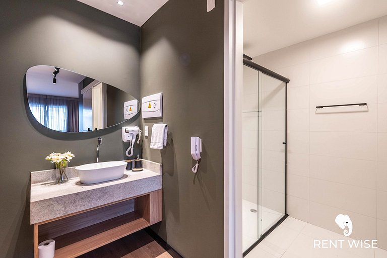 Studio Adaptado p/ Hóspedes c/ Mobilidade Reduzida