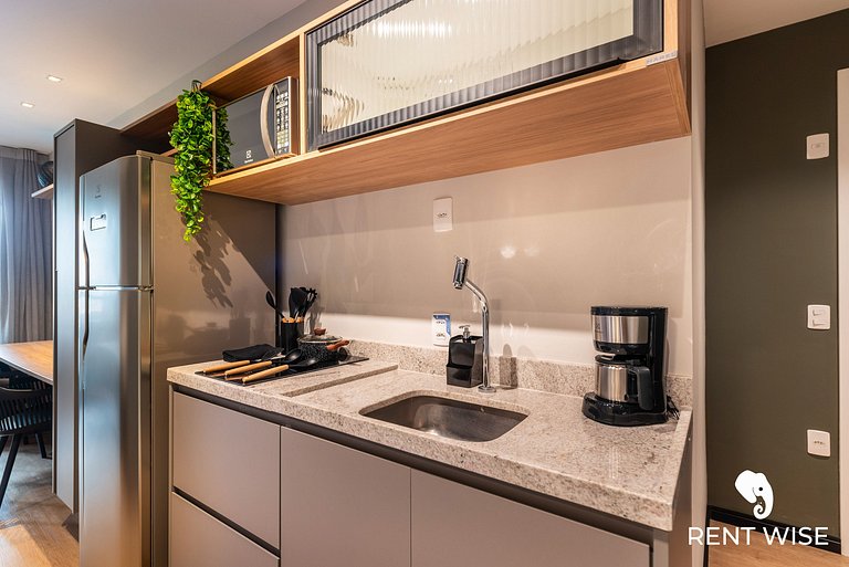 Studio Adaptado p/ Hóspedes c/ Mobilidade Reduzida