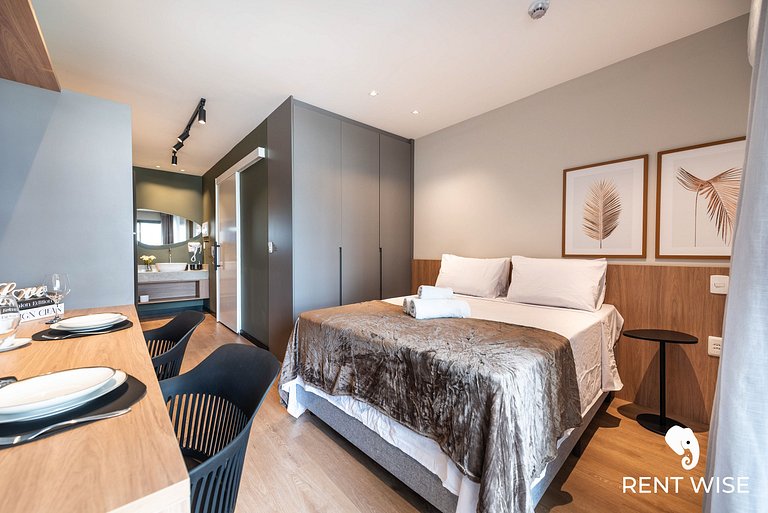 Studio Adaptado p/ Hóspedes c/ Mobilidade Reduzida