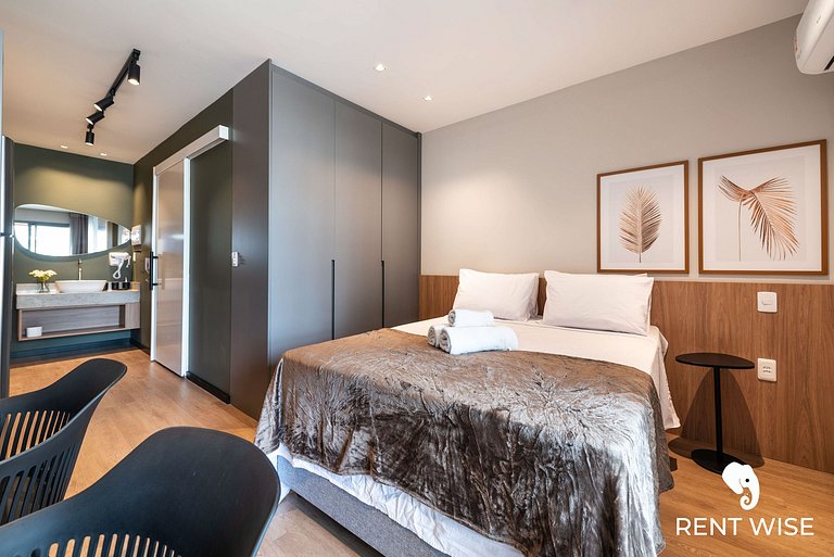 Studio Adaptado p/ Hóspedes c/ Mobilidade Reduzida