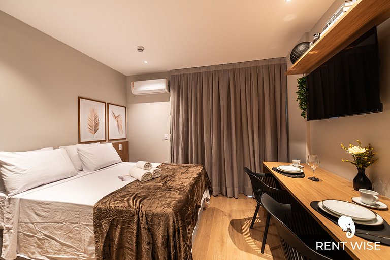 Studio Adaptado p/ Hóspedes c/ Mobilidade Reduzida