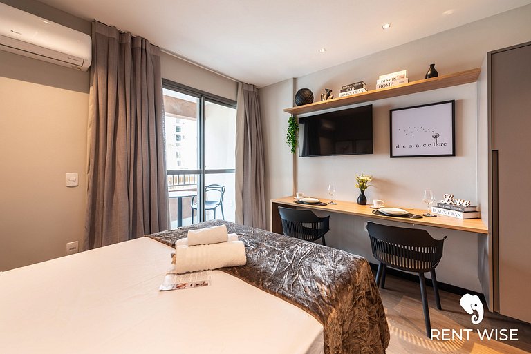 Studio Adaptado p/ Hóspedes c/ Mobilidade Reduzida