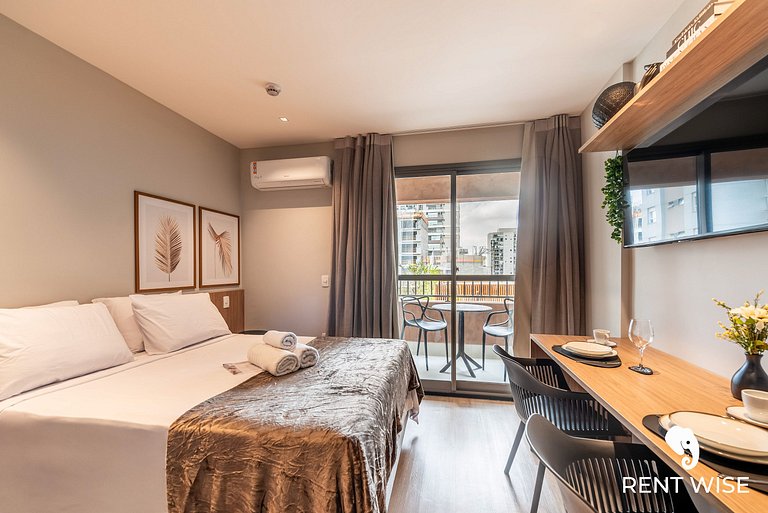 Studio Adaptado p/ Hóspedes c/ Mobilidade Reduzida